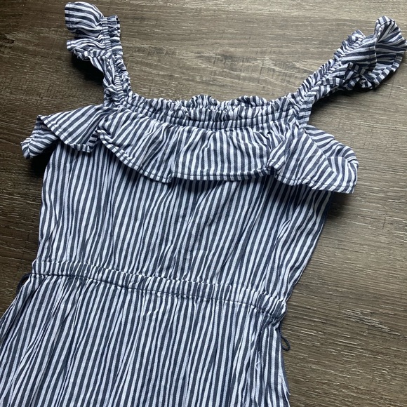 Michael Kors Grey and White Striped Maxi Dress Size Small - Picture 3 of 5